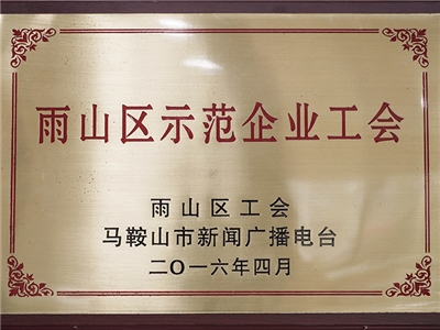 2016年荣获雨山区示范企业工会